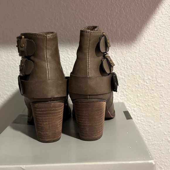 Mossimo Supply Co. Taupe Ankle Booties with Buckle Detail - Picture 3 of 3